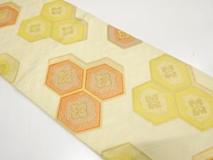 アンティーク　花亀甲模様織り出し袋帯（材料）